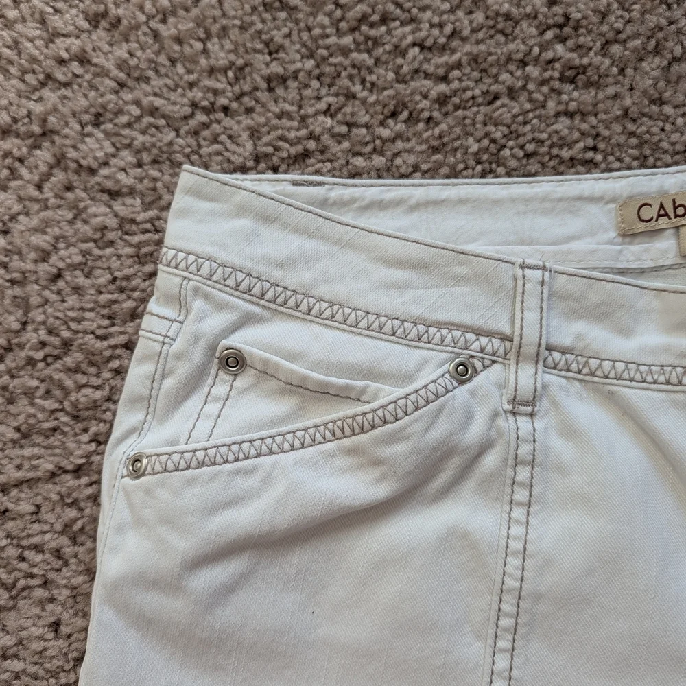 CABi White Out N About Denim Bermuda Shorts Size 6